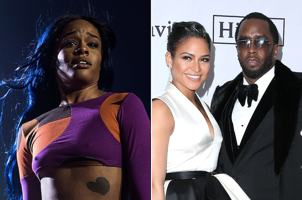 Rapper Azealia Banks says Diddy once sent his ex-girlfriend Cassie on a 'vacation' to recover from being beaten
